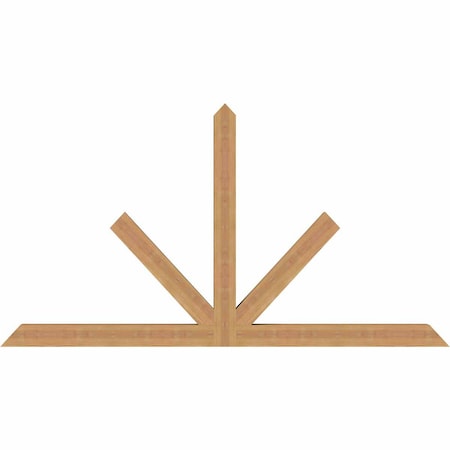 Ekena Millwork Saratoga Timber Gable Bracket, Western Red Cedar, 72"W x 39"H x 3 1/2"D x 3 1/2"F, 13/12 Pitch GBW072X39X0404SAR00SWR
